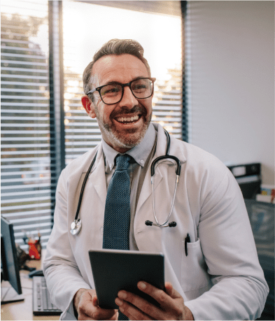 doctor in white coat